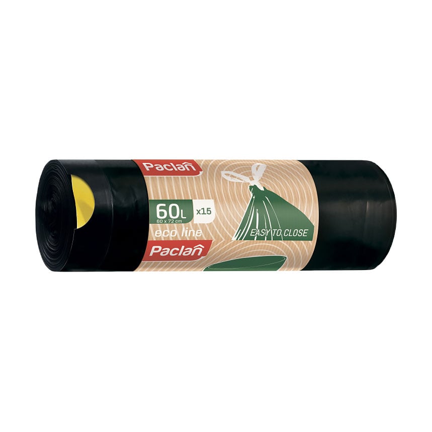 Пакети для сміття Paclan Eco Line 60 л, 15 шт